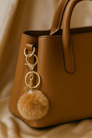 Hovedbilde 40097 Veskepynt brun pels kule